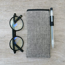 Load image into Gallery viewer, Eyeglass Case with pen holder (Gray/Black)
