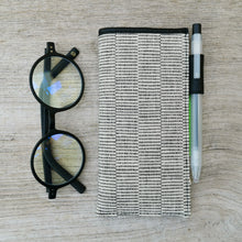 Load image into Gallery viewer, Eyeglass Case with pen holder (White/Black)
