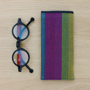 Eyeglass Case (Tropical stripe/Navy)