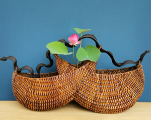 Rattan basket "Howdah" (L)
