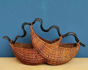 Rattan basket "Howdah" (M)
