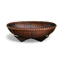 Load image into Gallery viewer, Bamboo basket "Oval fruit bowl" (Brown/Dark brown)(M)
