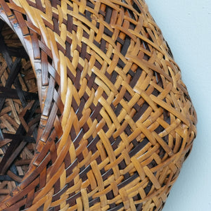 Rattan basket "Rooster" (L)(Two-tone)