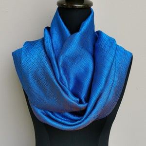 Silk scarf (Blue/Turquoise)
