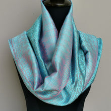 Load image into Gallery viewer, Silk scarf (Ocean blue)
