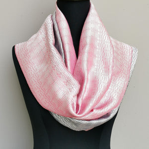 Silk scarf (Peony/Silver)