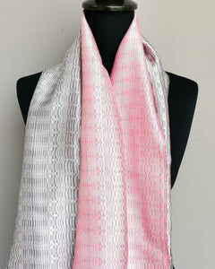 Silk scarf (Peony/Silver)