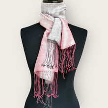 Load image into Gallery viewer, Silk scarf (Peony/Silver)
