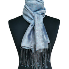 Load image into Gallery viewer, Silk scarf (Dove blue)
