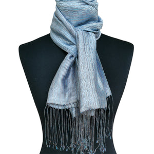 Silk scarf (Dove blue)