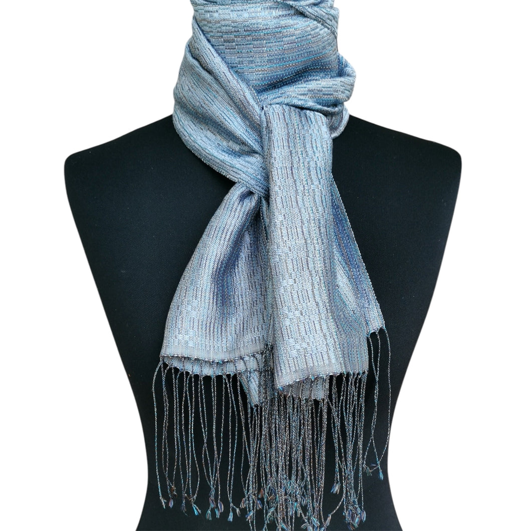 Silk scarf (Dove blue)