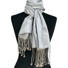 Load image into Gallery viewer, Silk scarf (Silver blue)
