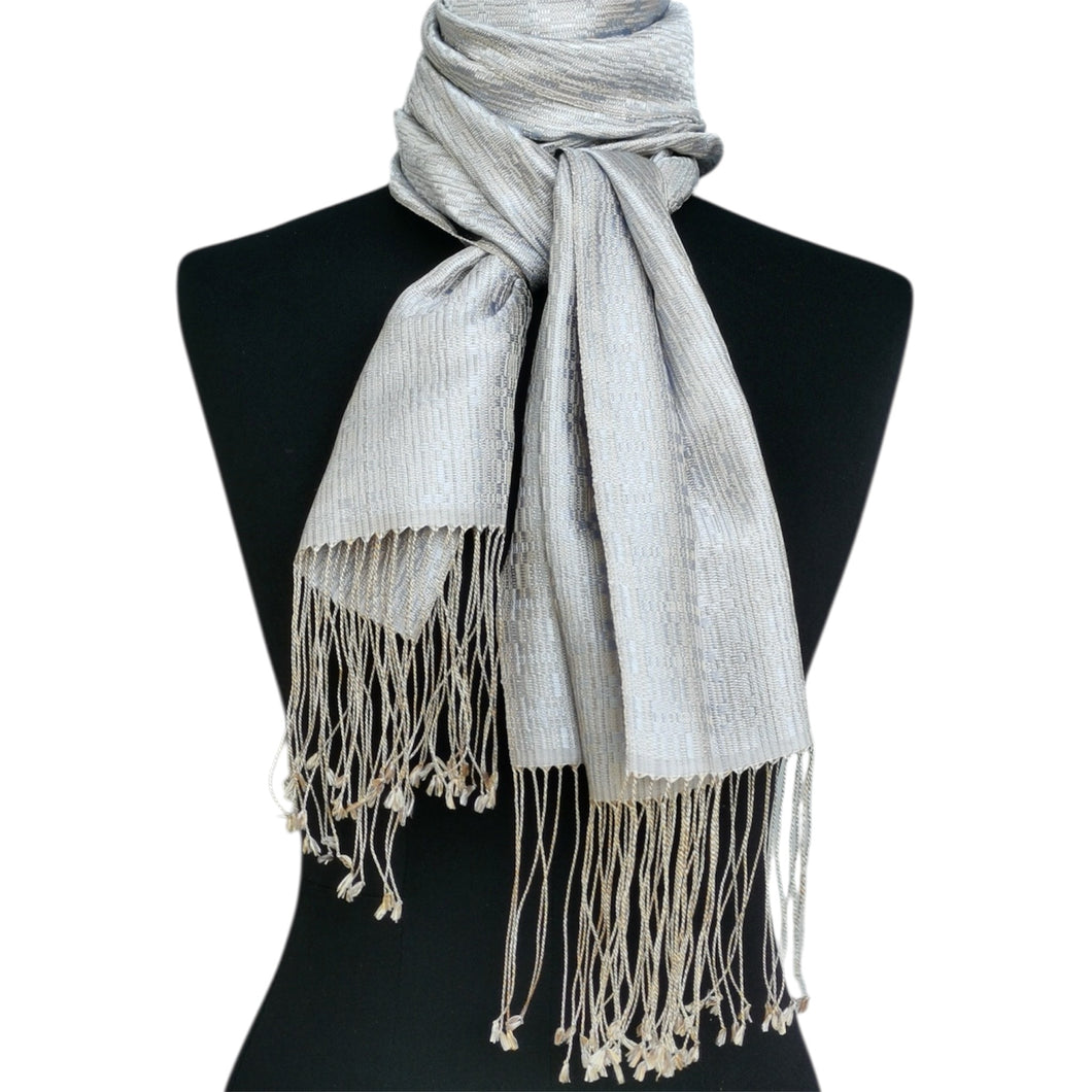 Silk scarf (Silver blue)
