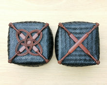 Load image into Gallery viewer, Bamboo basket &quot;Shan&quot; (S)(Black/Brown)

