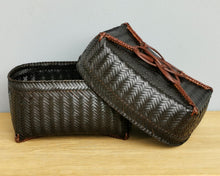Load image into Gallery viewer, Bamboo basket &quot;Shan&quot; (Dark brown)(Rectangular)
