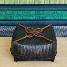 Load image into Gallery viewer, Bamboo basket &quot;Shan&quot; (Dark brown)(Square)(L)
