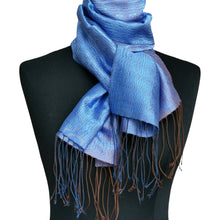 Load image into Gallery viewer, Silk scarf (Blue)
