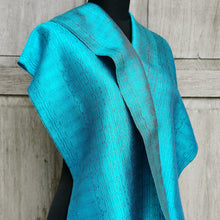 Load image into Gallery viewer, Silk scarf (Ocean/Turquoise)
