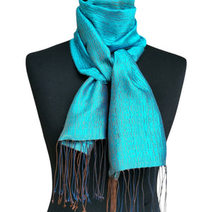 Silk scarf (Ocean/Turquoise)