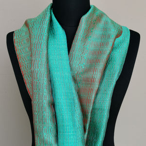 Silk scarf "Emerald"