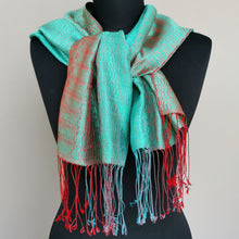 Load image into Gallery viewer, Silk scarf &quot;Emerald&quot;
