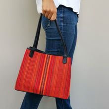 Load image into Gallery viewer, Shoulder bag &quot;Jarai diamond&quot; (Orange/Stripe) (S)
