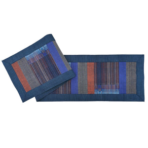 Table runner (Blue/Rust)