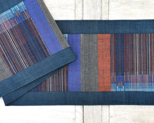 Table runner (Blue/Rust)