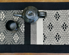 Load image into Gallery viewer, Table runner (Chenille contrast)(Black/White)
