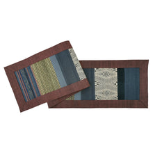 Load image into Gallery viewer, Table runner (Espresso brown/Raw hemp)
