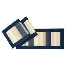 Load image into Gallery viewer, Table runner (Navy/Camel)
