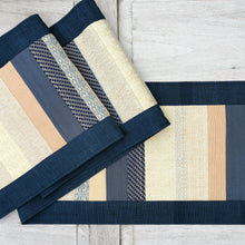 Load image into Gallery viewer, Table runner (Navy/Camel)
