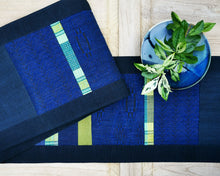 Load image into Gallery viewer, Table runner (Navy/Green)
