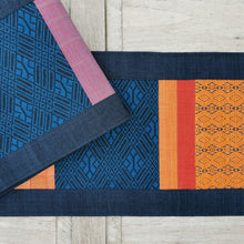Load image into Gallery viewer, Table runner (Navy/Orange)
