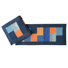 Load image into Gallery viewer, Table runner (Navy/Orange)
