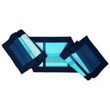 Load image into Gallery viewer, Table runner (Navy/Turquoise)
