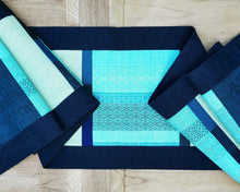 Load image into Gallery viewer, Table runner (Navy/Turquoise)
