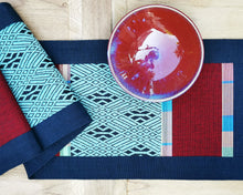 Load image into Gallery viewer, Table runner (Wine red/Turquoise)
