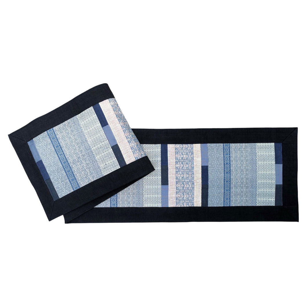 Table runner (Blue/Pale gray)