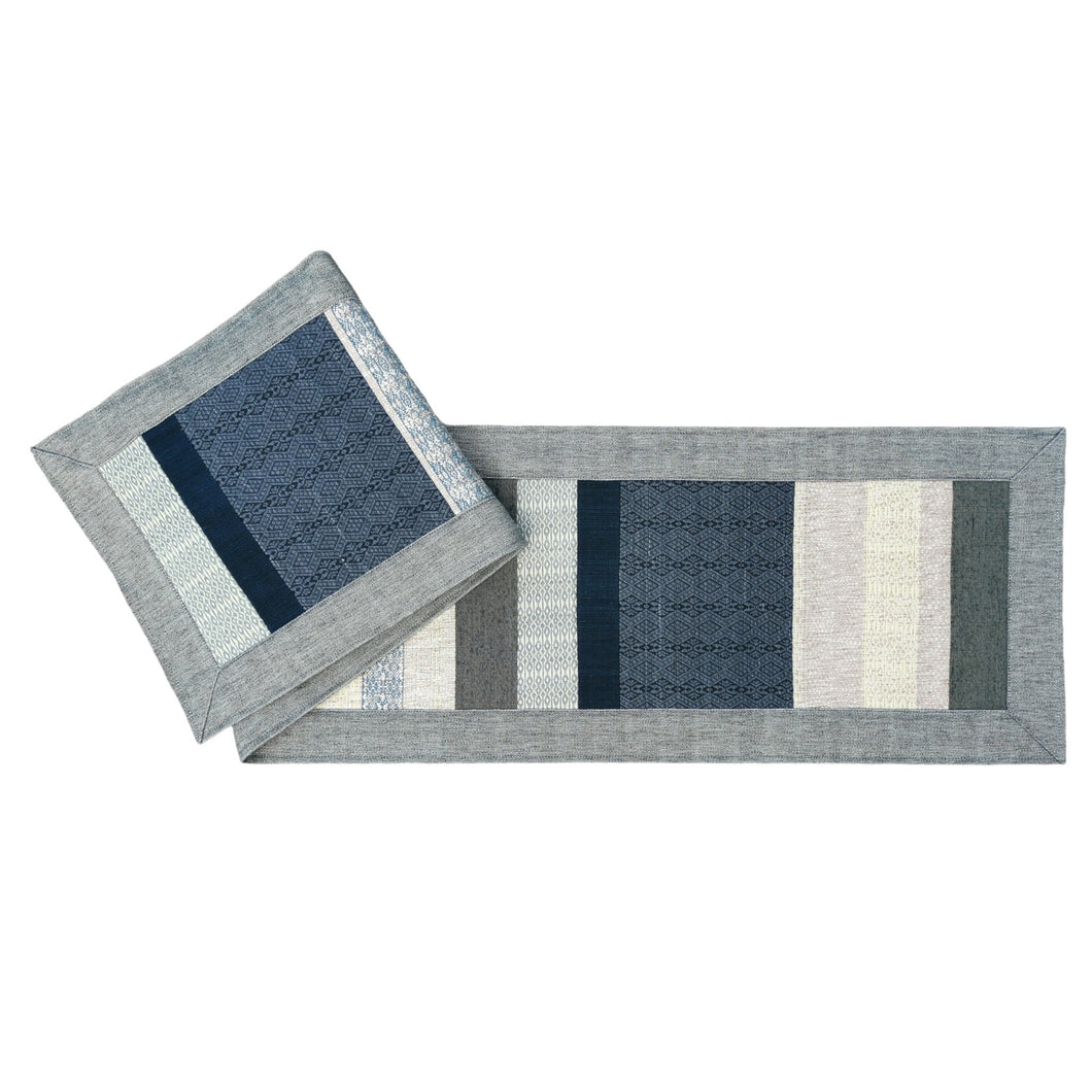 Table runner (Gray/Pale yellow)