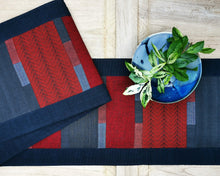 Load image into Gallery viewer, Table runner (Navy/Red)
