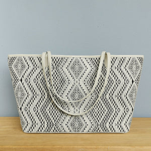 Shoulder bag "Lao Naga" (White/Light gray)