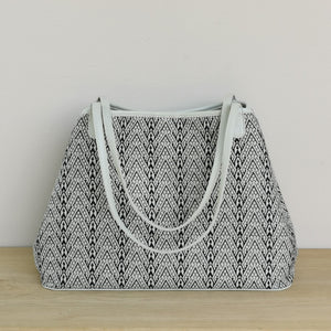 Shoulder bag "Cotton" (Nan flower/Gray)