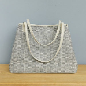 Shoulder bag "Cotton" (White/Light gray)