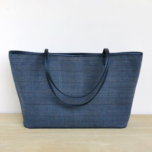 Shoulder bag "Cotton" (Navy/Brown)