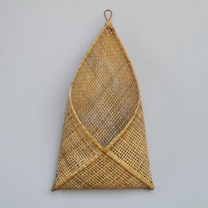 Rattan Wall basket (M) (Medium brown)