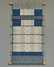 Load image into Gallery viewer, Wall hanging "Lao Naga" (Blue/Cream)
