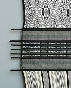 Wall hanging "Jarai Diamond" (White/Gray)(L)