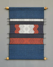 Load image into Gallery viewer, Wall hanging "Lao Naga" (Indigo/Rust)
