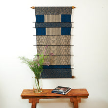 Load image into Gallery viewer, Wall hanging "Lao Naga" (Blue/Cream)

